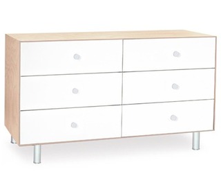 Merlin 6 Drawer Dresser White/Birch - Oeuf NYC